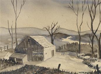VICTOR HIGGINS Winter Landscape.